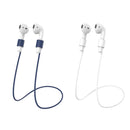 7 PCS Wireless Earphones Shockproof Silicone Protective Case for Apple AirPods 1 / 2(White Blue)