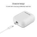 Wireless Earphones Shockproof Liquid Silicone Protective Case for Apple AirPods 1 / 2(Purple gray)