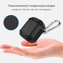 Wireless Earphones Shockproof Armor Silicone Protective Case for Apple AirPods 1 / 2, Wireless Version(Black)