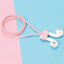Wireless Bluetooth Headset Anti-lost Rope Magnetic Silicone Lanyard for Apple AirPods 1 / 2(Pink)