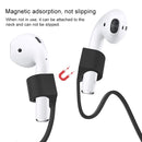 Wireless Bluetooth Headset Anti-lost Rope Magnetic Silicone Lanyard for Apple AirPods 1 / 2(Red)