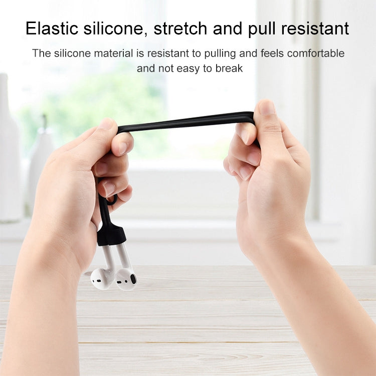 Wireless Bluetooth Headset Anti-lost Rope Magnetic Silicone Lanyard for Apple AirPods 1 / 2(Red)