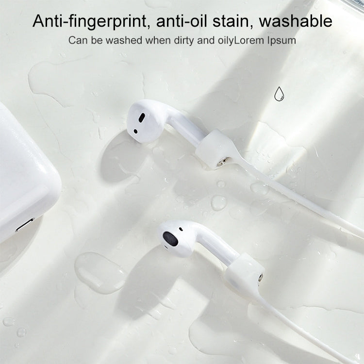 Wireless Bluetooth Headset Anti-lost Rope Magnetic Silicone Lanyard for Apple AirPods 1 / 2(Red)