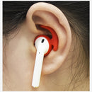 Wireless Bluetooth Earphone Silicone Ear Caps Earpads for Apple AirPods 1 / 2 (Red)