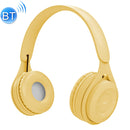 Y08 Hifi Sound Quality Macaron Bluetooth Headset, Supports Calling & TF Card & 3.5mm AUX (Yellow)