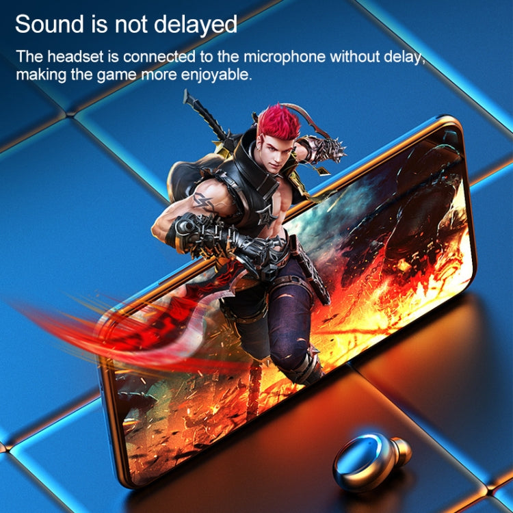 F9-5 Bluetooth 5.0 TWS Wireless Binaural Bluetooth Earphone with Charging Box & Support Call & LED Digital Display(Black)