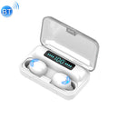 F9-5 Bluetooth 5.0 TWS Wireless Binaural Bluetooth Earphone with Charging Box & Support Call & LED Digital Display(White)