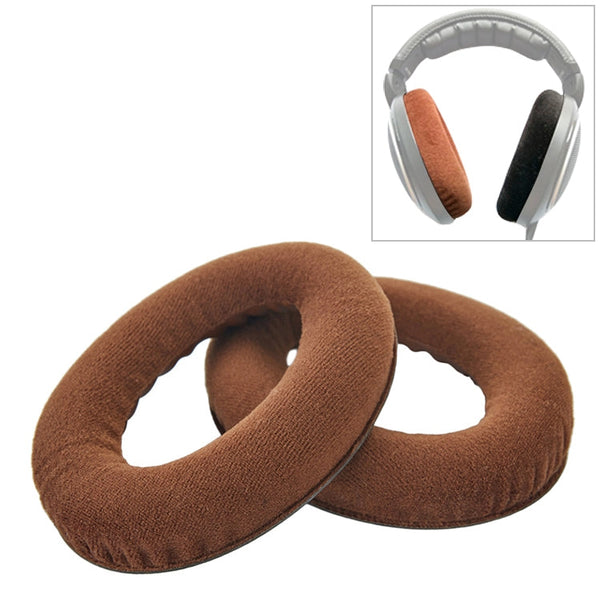 2 PCS For Sennheiser HD515 / HD555 / HD595 / HD598 / HD558 / PC360 Flannel Earphone Cushion Cover Earmuffs Replacement Earpads with Tone Tuning Cotton (Brown)