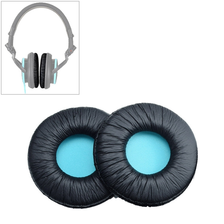 2 PCS For SONY MDR-V55 Earphone Cushion Leather Cover Earmuffs Replacement Earpads (Blue)