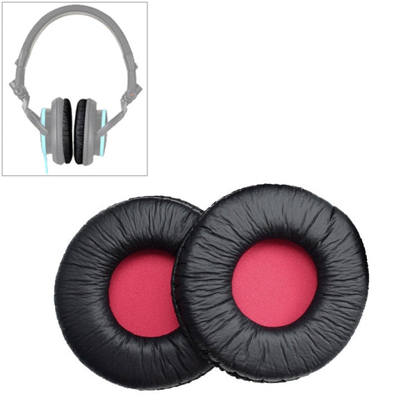 2 PCS For SONY MDR-V55 Earphone Cushion Leather Cover Earmuffs Replacement Earpads (Red)