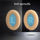 1 Pair Soft Earmuff Headphone Jacket with LR Cotton for BOSE QC2 / QC15 / AE2 / QC25 / QC35(Grey+Blue)