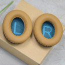 1 Pair Soft Earmuff Headphone Jacket with LR Cotton for BOSE QC2 / QC15 / AE2 / QC25 / QC35(Gold Blue)