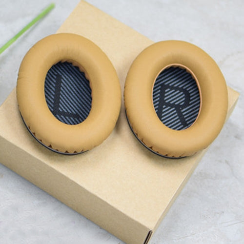 1 Pair Soft Earmuff Headphone Jacket with LR Cotton for BOSE QC2 / QC15 / AE2 / QC25 / QC35 (Yellow Black)