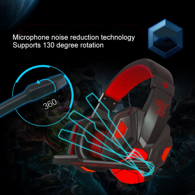 PLEXTONE PC780 Over-Ear Gaming Earphone Subwoofer Stereo Bass Headband Headset with Microphone(Black Blue)