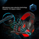 PLEXTONE PC780 Over-Ear Gaming Earphone Subwoofer Stereo Bass Headband Headset with Microphone(Black Red)