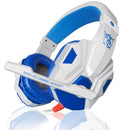 PLEXTONE PC780 Over-Ear Gaming Earphone Subwoofer Stereo Bass Headband Headset with Microphone(White Blue)