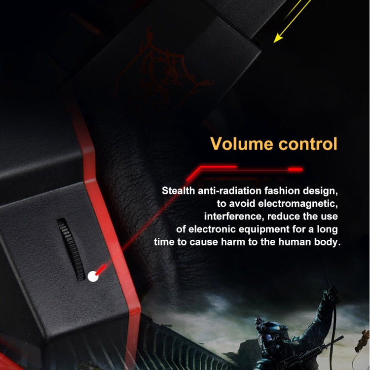 PLEXTONE PC780 Over-Ear Gaming Earphone Subwoofer Stereo Bass Headband Headset with Microphone & USB LED Light(Black Blue)