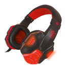 PLEXTONE PC780 Over-Ear Gaming Earphone Subwoofer Stereo Bass Headband Headset with Microphone & USB LED Light(Black Red)