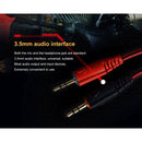 PLEXTONE PC780 Over-Ear Gaming Earphone Subwoofer Stereo Bass Headband Headset with Microphone & USB LED Light(Black Red)