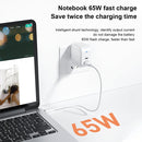 WK WP-U113 GaN 65W Dual USB Fast Charger Power Adapter, US Plug