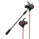 G5 Wired In Ear Type-C Interface Stereo Wire-Controlled HIFI Earphones Video Game Mobile Game Headset With Mic, Not For Samsung Phones(Black Red)