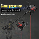 G5 Wired In Ear Type-C Interface Stereo Wire-Controlled HIFI Earphones Video Game Mobile Game Headset With Mic, Not For Samsung Phones(Black Red)