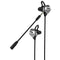 G10-A Wired In Ear 3.5mm Interface Stereo Wire-Controlled HIFI Earphones Video Game Mobile Game Headset With Mic (Black Silver)