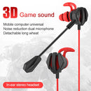 G6 Wired In Ear 3.5mm Interface Stereo Wire-Controlled HIFI Earphones Video Game Mobile Game Headset With Mic (Black)