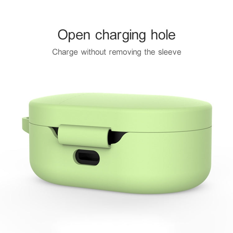 For Xiaomi Redmi AirDots & Xiaomi AirDots Youth Version Earphone Silicone Protective Case with Hook(Grey)