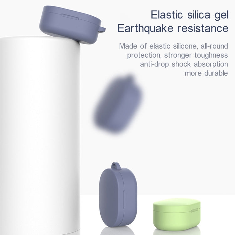 For Xiaomi Redmi AirDots & Xiaomi AirDots Youth Version Earphone Silicone Protective Case with Hook(Blue)