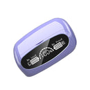 M32 IPX7 Electroplating Mirror Bluetooth Earphone With LED Display & Smart Touch (Purple)