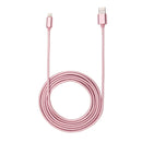 2m Woven Style Metal Head 84 Cores 8 Pin to USB 2.0 Data / Charger Cable, For iPhone XR / iPhone XS MAX / iPhone X & XS / iPhone 8 & 8 Plus / iPhone 7 & 7 Plus / iPhone 6 & 6s & 6 Plus & 6s Plus / iPad(Rose Gold)