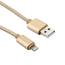 1m Woven Style Metal Head 84 Cores 8 Pin to USB 2.0 Data / Charger Cable, For iPhone XR / iPhone XS MAX / iPhone X & XS / iPhone 8 & 8 Plus / iPhone 7 & 7 Plus / iPhone 6 & 6s & 6 Plus & 6s Plus / iPad(Gold)