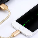 1m Woven Style Metal Head 84 Cores 8 Pin to USB 2.0 Data / Charger Cable, For iPhone XR / iPhone XS MAX / iPhone X & XS / iPhone 8 & 8 Plus / iPhone 7 & 7 Plus / iPhone 6 & 6s & 6 Plus & 6s Plus / iPad(Gold)