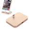 8 Pin Stouch Aluminum Desktop Station Dock Charger for iPhone 13 Series / 12 Series / 11 Series / X Series / 8 Series / 7 Series iPhone 6 Series, iPhone 5 Series(Gold)