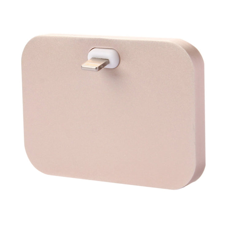 8 Pin Stouch Aluminum Desktop Station Dock Charger for iPhone 13 Series / 12 Series / 11 Series / X Series / 8 Series / 7 Series iPhone 6 Series, iPhone 5 Series(Gold)