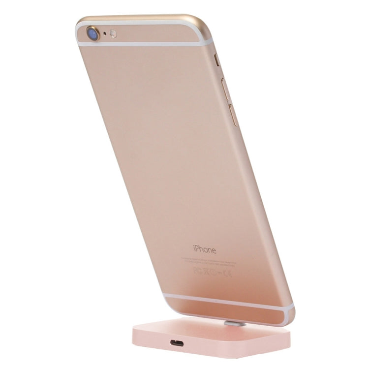 8 Pin Stouch Aluminum Desktop Station Dock Charger for iPhone 13 Series / 12 Series / 11 Series / X Series / 8 Series / 7 Series iPhone 6 Series, iPhone 5 Series(Gold)