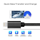 3A Woven Style Metal Head 8 Pin to USB Charge Data Cable, Cable Length: 1m (Black)