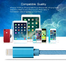 1m 3A Woven Style Metal Head 8 Pin to USB Data / Charger Cable, For iPhone XR / iPhone XS MAX / iPhone X & XS / iPhone 8 & 8 Plus / iPhone 7 & 7 Plus / iPhone 6 & 6s & 6 Plus & 6s Plus / iPad(Blue)