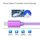 1m 3A Woven Style Metal Head 8 Pin to USB Data / Charger Cable, For iPhone XR / iPhone XS MAX / iPhone X & XS / iPhone 8 & 8 Plus / iPhone 7 & 7 Plus / iPhone 6 & 6s & 6 Plus & 6s Plus / iPad(Purple)