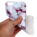 For iPhone 6 & 6s Purple Marbling Pattern Soft TPU Protective Back Cover Case