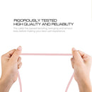 3A Woven Style Metal Head 8 Pin to USB Charge Data Cable, Cable Length: 2m(Rose Gold)