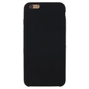 For iPhone 6 & 6s Pure Color Liquid Silicone + PC Protective Back Cover Case(Black)