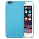 For iPhone 6 & 6s Pure Color Liquid Silicone + PC Protective Back Cover Case(Blue)