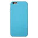 For iPhone 6 & 6s Pure Color Liquid Silicone + PC Protective Back Cover Case(Blue)