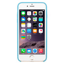 For iPhone 6 & 6s Pure Color Liquid Silicone + PC Protective Back Cover Case(Blue)