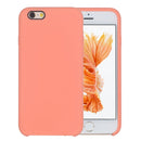 Pure Color Liquid Silicone + PC Protective Back Cover Case for iPhone 6 & 6s(Light Orange)