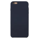 For iPhone 6 & 6s Pure Color Liquid Silicone + PC Protective Back Cover Case(Dark Blue)