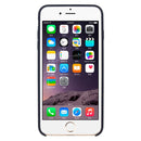 For iPhone 6 & 6s Pure Color Liquid Silicone + PC Protective Back Cover Case(Dark Blue)