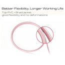 3m 3A Woven Style Metal Head 8 Pin to USB Data / Charger Cable, For iPhone XR / iPhone XS MAX / iPhone X & XS / iPhone 8 & 8 Plus / iPhone 7 & 7 Plus / iPhone 6 & 6s & 6 Plus & 6s Plus / iPad(Rose Gold)